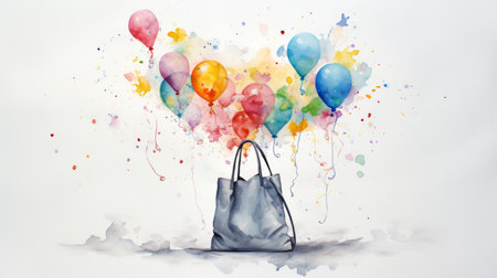 International Plastic Bag Free Day July 3 Watercolor styleGenerative AIの素材