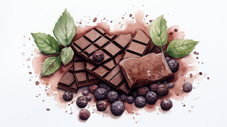 watercolor World Chocolate Day July 07 Generative AIの素材