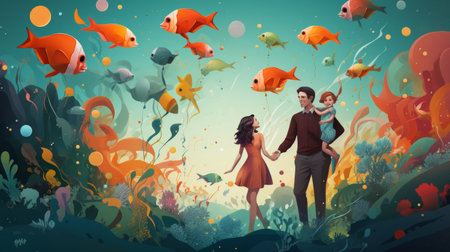 World Parents Day 1th June Generative AIの素材