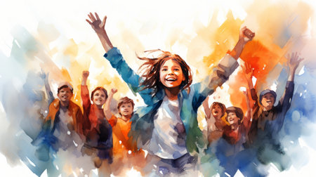 watercolor World Youth Skills day 15th July Generative AIの素材
