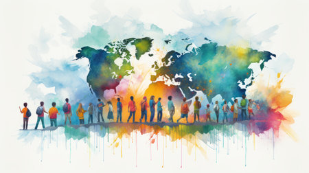 watercolor World Youth Skills day 15th July Generative AIの素材