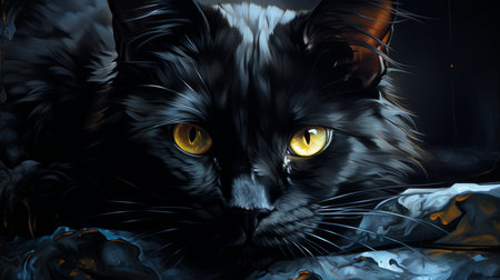 Black Cat Appreciation Day August 17 Generative AIの素材