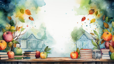 Back to School, celebrating a new school year August 1 Generative AIの素材