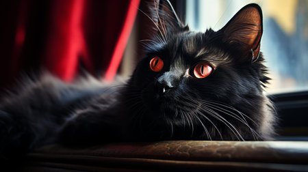Black Cat Appreciation Day August 17 Generative AIの素材