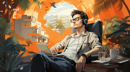 International Lazy Day August 10 Generative AIの素材