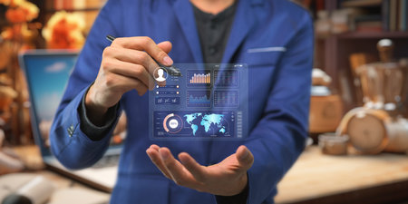 Holograms, Dashboards, Graphs, working of various technology devices.