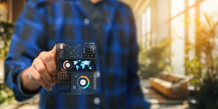 Holograms, Dashboards, Graphs, working of various technology devices.