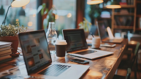 Remote Work and Collaboration Tools: With remote work becoming more common and accepted, businesses offering tools services for remote collaboration, project management, virtual meetings Generative AIの素材