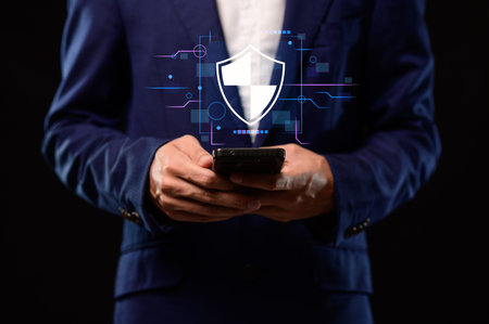 Hologram icon. System concept. Security. via online network