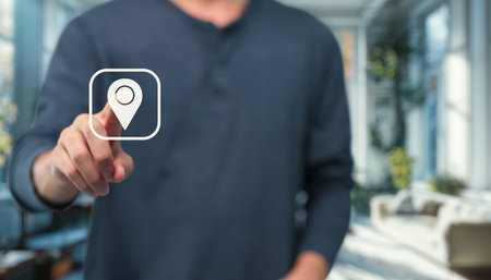 An icon is pinned to mark a specific travel location on the map