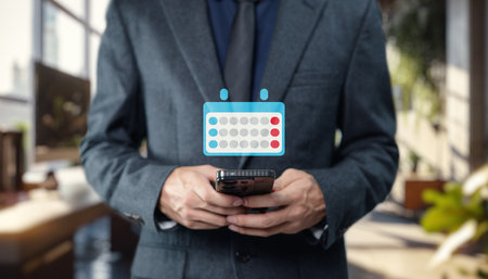Click on the calendar icon to select your preferred date for the eventの写真素材