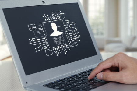 Access your account securely by logging in as a system memberの写真素材