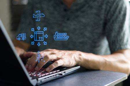 Discover how technology streamlines the delivery of goods globally. Explore innovative logistics solutions that enhance efficiency and optimize transport processes.の写真素材