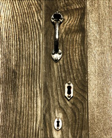 Door Handle and Keyholesの写真素材