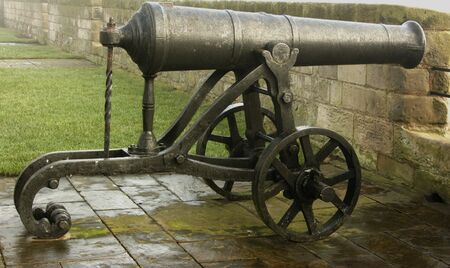 A Victorian cannon on the ramparts at Berwick upon Tweedの写真素材
