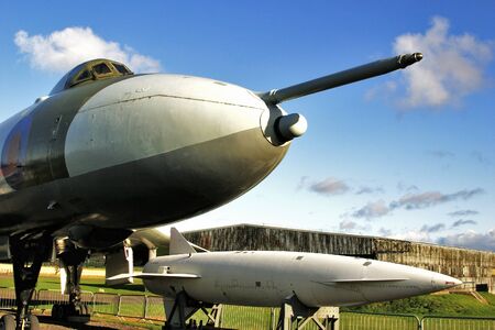 The British Vulcan vee bomber was the aircraft that would deliver the Blue Streak Missile. This was the British nuclear deterant of the sixtiesの写真素材