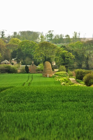This dovecot was built in the late 1500s and is on the Phantassie Estate on the outskirts of the East Lothian village of East Linton. Doves bred in these buildings were used for meat in the winter. The Scottish name for a dovecot is doocot.の写真素材