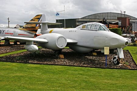 The Meteor Fighter Jet Aircraft was the first jet to be flown by the British RAFの写真素材