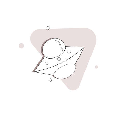 illustrator vector of ufo icon, icon ufo,ufo simple iconのイラスト素材