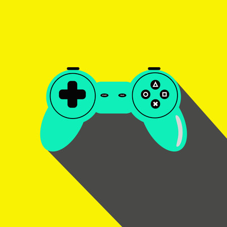 Illustration vector of gamepad. controller, input device. Console gaming, video games, entertaiment,...