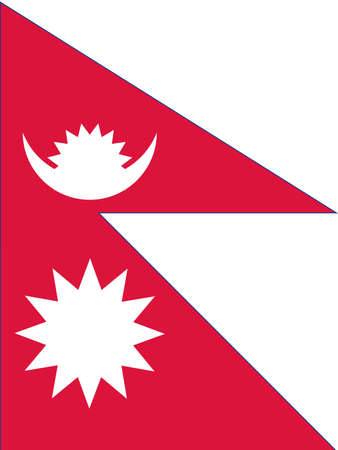 Flag of nepal. illustration Vector of Nepal flag. EPS10のイラスト素材
