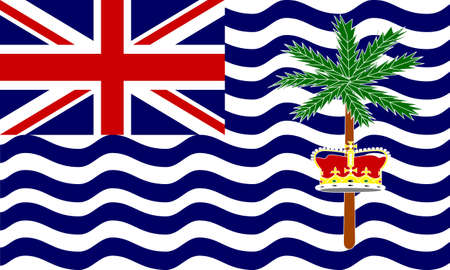 Flag of British indian ocean territory. Illuistration vector of British indian ocean territory. EPS10のイラスト素材
