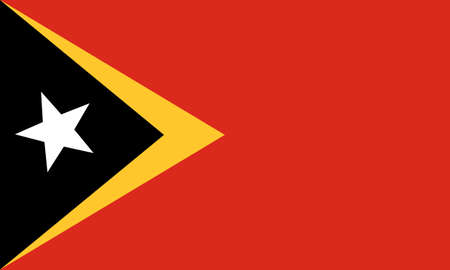 Flag of East Timor. Illustration vectoe of East Timor flag.のイラスト素材