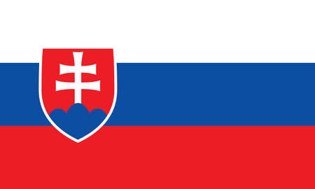 Slovakia flag. illustration vector of Slovakia flag. official colors and proportion correctly. EPS10のイラスト素材