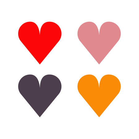 illustrations vector of collection heart . Love symbol icon set. heart vectorのイラスト素材