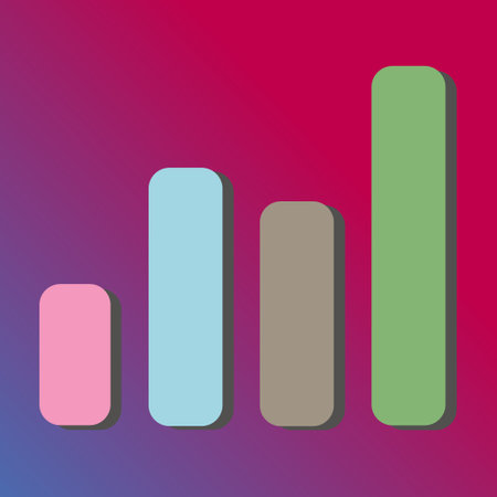 Business goals, company vision, 3D graph. Vector.のイラスト素材