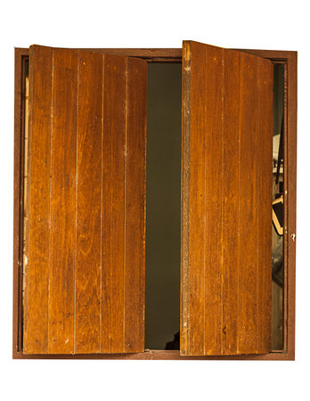 The brown wood window