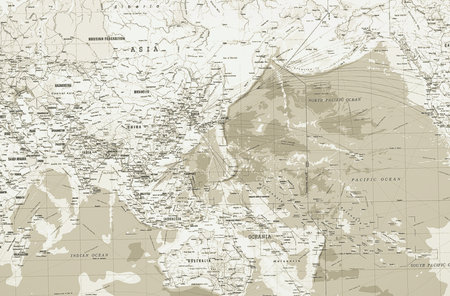 Highly detailed political map of the world. Highly detailed vector illustration.の写真素材