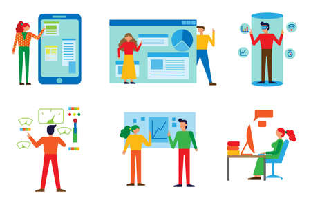 office concept business people vector illustrationのイラスト素材