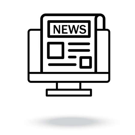 Newspaper icon vectorのイラスト素材