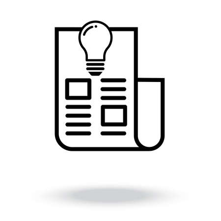 Newspaper icon vectorのイラスト素材