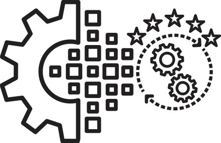 digital transformation icon vectorのイラスト素材