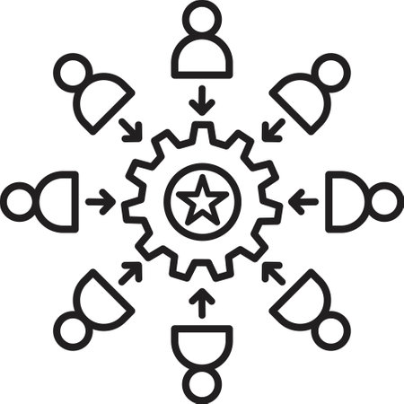 employee engagement icon vectorのイラスト素材