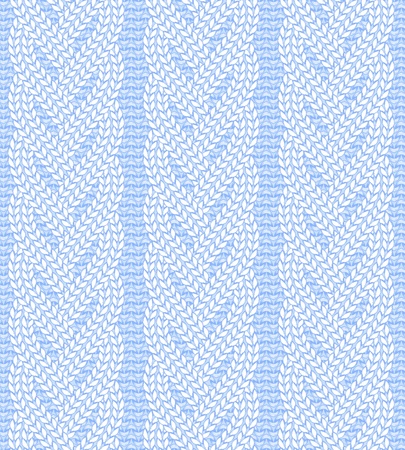 knitted seamless pattern in blue colorsのイラスト素材
