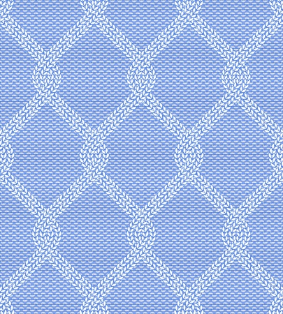 illustration of knitted seamless pattern in blue colorsのイラスト素材