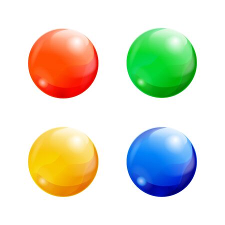 Set of colorful balls on white backgroundのイラスト素材