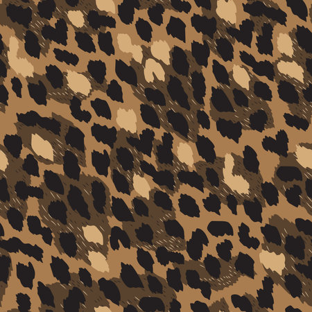 Dynamic animal seamless pattern with abstract spots like leopard fur. Creative pattern for fashion...