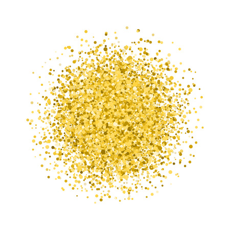 Glitter texture. Golden round. Isolated on white background.のイラスト素材