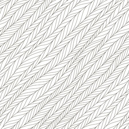 Abstract herringbone background. Seamless pattern. Diagonal texture. Wallpaper in black and white colors. Vector illustration can be used for fashion textile, wrapping paper, fabric prints.のイラスト素材