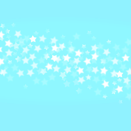 Vector abstract blue sky background with boken lights and stars.のイラスト素材