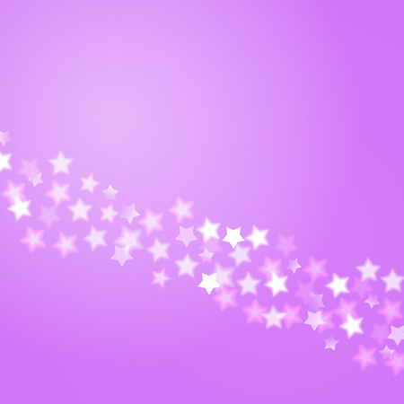 Vector abstract lilac background with boken lights and stars.のイラスト素材