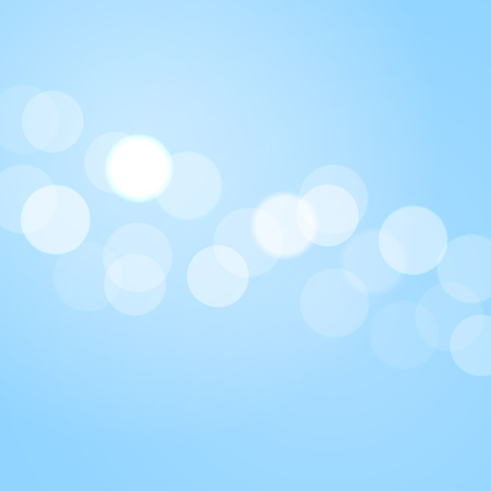 Vector abstract blue sky background with soft boken lights.のイラスト素材