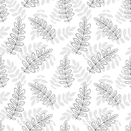 Seamless pattern with leaves. Vector illustration. Endless texture for season spring and summer design. Can be used for wallpaper, textile, gift wrap, greeting card background.の写真素材