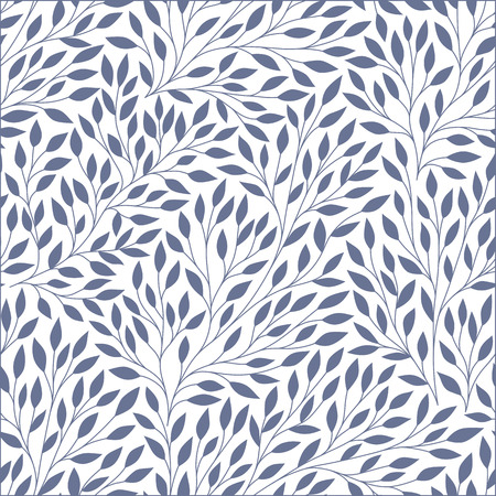 Leaves seamless pattern. Vector illustration. Endless texture for season spring and summer design. Can be used for wallpaper, textile, gift wrap, greeting card background.のイラスト素材