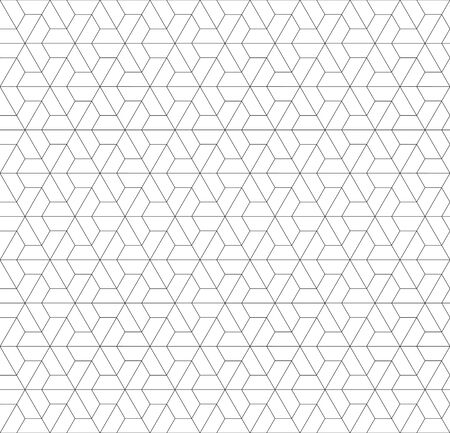 Abstract geometric seamless pattern. Endless texture of thin black lines on the white background. Vector illustration can be used for wallpaper, wrapping paper, surfaces, and prints.のイラスト素材