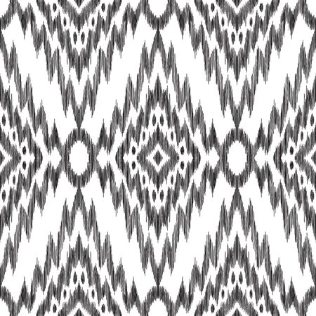 Ikat seamless pattern. Tribal background.のイラスト素材